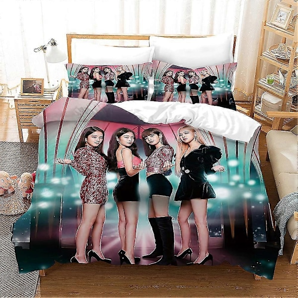 B23 Blackpink 3D Print Sengetøy Sett Dynetrekk Dynetrekk Putetrekk Barnegave-Perfekt AU DOUBLE 180x210cm