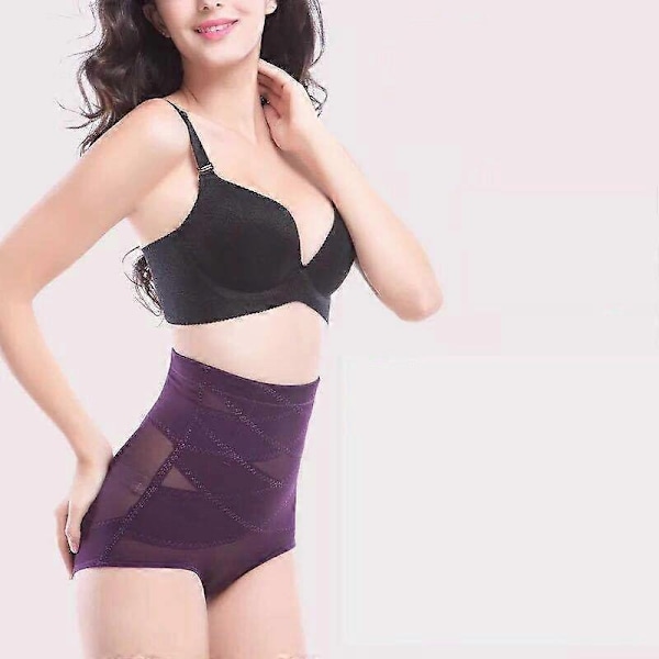 S-4XL Plus Size Slimmande Hög Midja Magekontroll Underkläder Kvinnor Shapewear Klädtillbehör Ny Body Shaper-Perfet C purple M