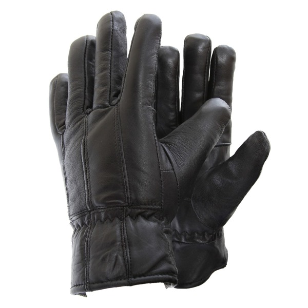 Soft genuine leather sheepskin gloves for men Black - Perfet Black L/XL