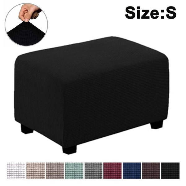 Stretch Ottoman Cover Fotstöd Fotpall Slipcover Puff Protector - Perfet