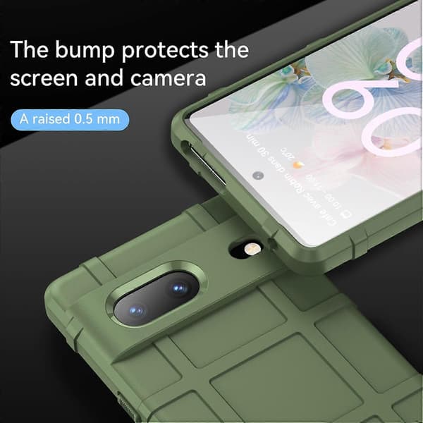Kompatibel med Pixel 7 Full Coverage Stötsäkert TPU-telefonfodral - Perfet Green