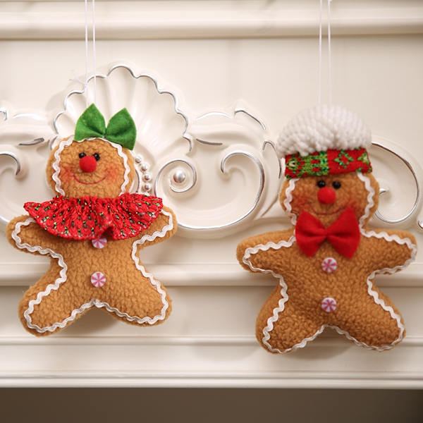 Julhänge, 5,9x4,7", pepparkaksdocka (2st/ set)
