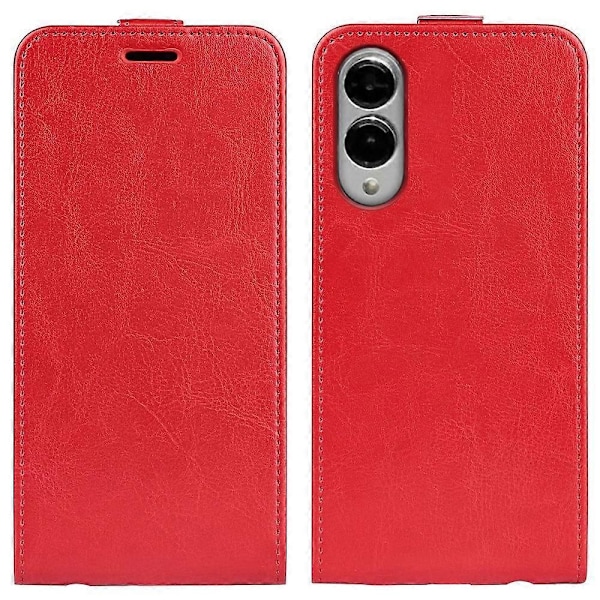Yhteensopiva R64 Texture pystysuuntaan avautuvan nahkaisen puhelinkuoren kanssa - Perfet Red For Samsung Galaxy S25 Edge 5G