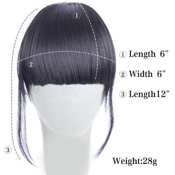 Womens Neat Bang Fringe Extensions Parykk Blonder Hårpynt - Perfet 613#