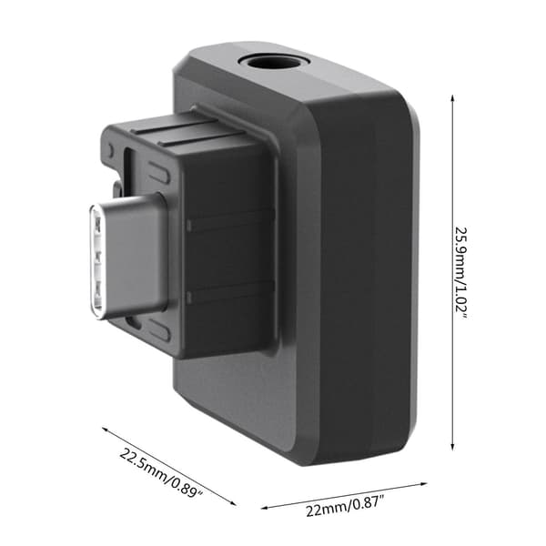 för 360 ONE RS Mikrofonadapter Horisontell Version Actionkameratillbehör-Perfet