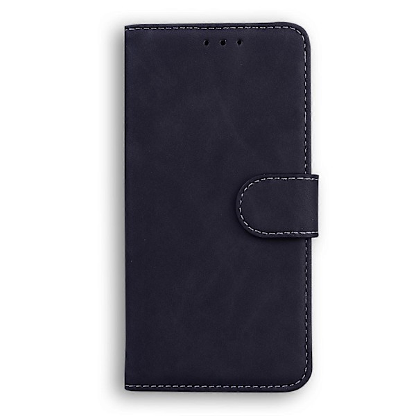 Yhteensopiva Huawei P20 kanssa, ihon tuntuinen, puhdasvärinen, läppä nahkainen puhelinkotelo - Perfet Black