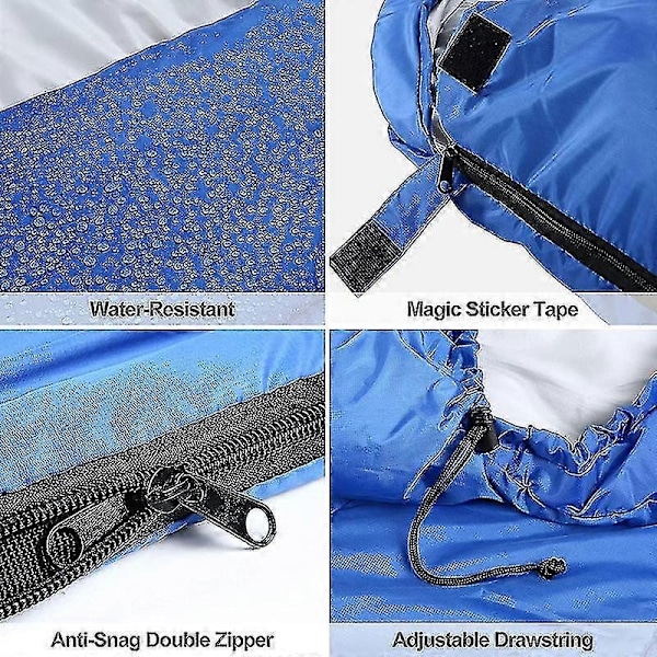 Sovsäck Ultralätt Camping Vattentät Sovsäck Förtjockad Varm Vintersovsäck Vuxen-Perfekt Blue