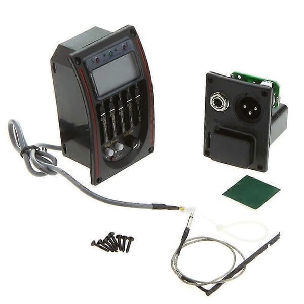 Professionel 5-bånds EQ guitar- og basforforstærker med LCD-tuner og piezo-pickup til forbedret lydkvalitet Only LC-5 RED