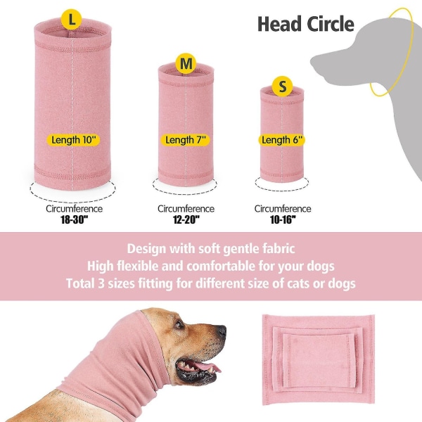 Wekity Dog Ear Cover, Dog Ear Muff Hundehette for støyisolering Angstlindring beroligende nakke- og ørevarmere for hunder og katter (lilla, små)--