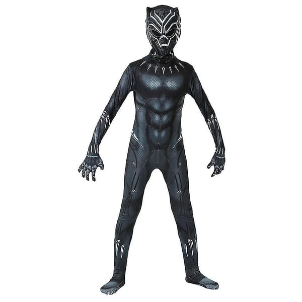 Halloween Børn Sort Panter Cosplay Jumpsuit - Perfet 140