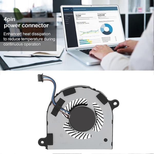 CPU-kjølevifte for Dell for Latitude 7480 E7480 7490 E7490 4-pinners strømkontakt bærbar PC CPU-vifte - Perfekt