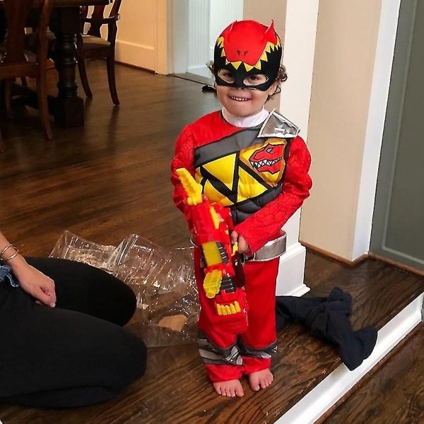 Team Dinosaur Punch Superhero Muscle Jumpsuit Set Cosplay M (120-130cm) - Perfet L (130-140cm)