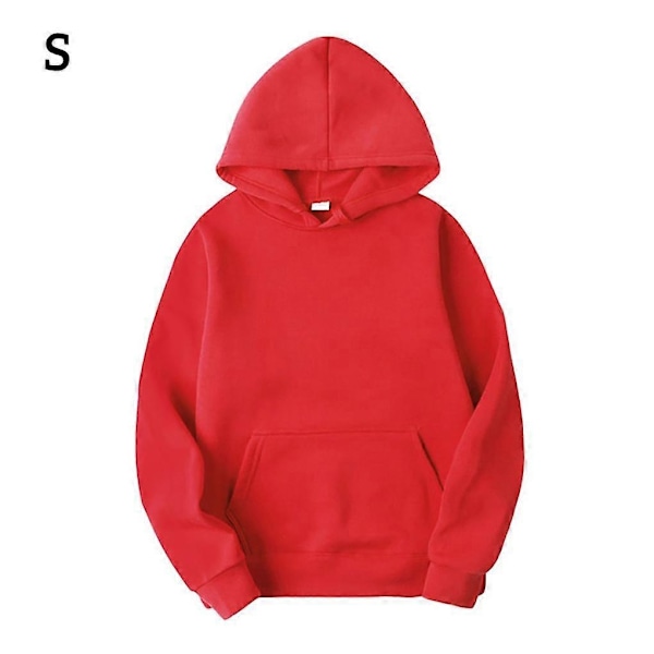 Unisex Bomuldstrøje med Snørehætte - Perfekt Red S