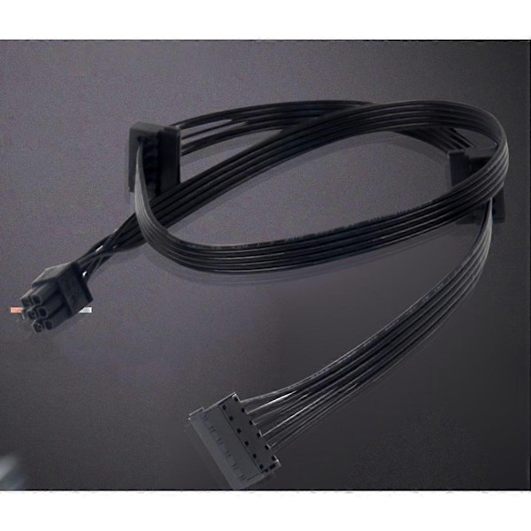 1 stk. GPU PCI 6-Pin Han 1 til 3 SATA SSD Strømforsyningskabel Kompatibel med CX850M CX750M CX600M CX500M CX430M Mo-Perfet