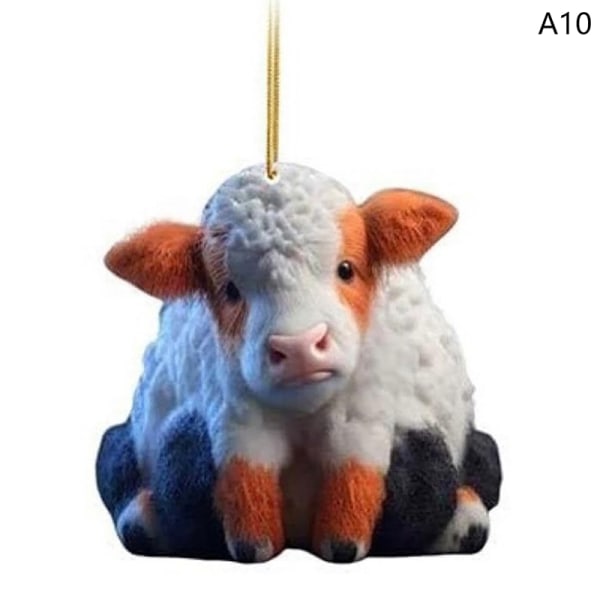 e Cartoon Cow Pendant Home Tredecoration Fashion Car Ornament - Perfet A2