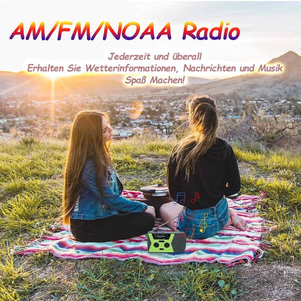 Radio Världsmottagare Överlevnadsutrustning Solradio Vev Em-WELLNGS