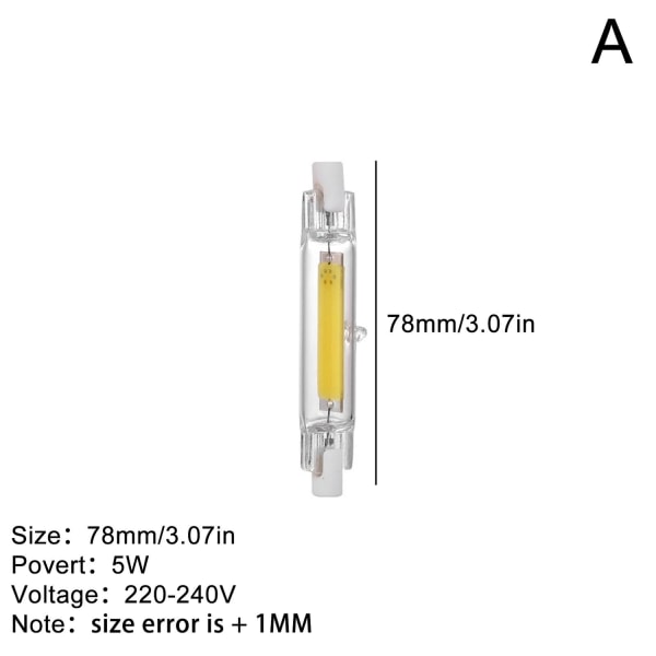 LED R7s COB 78mm 118mm Dimbara glasrör 15W 30W Lampbyte - Perfet yellowA 78mm