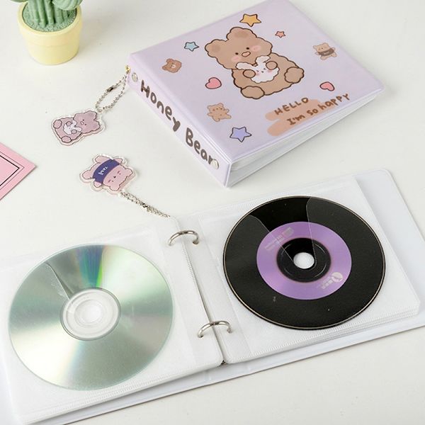 20 kapasiteetin kova CD- case organizer Cartoon Bear - Perfet 4