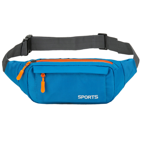 Running Waist Pack Kvinder og Mænd Crossbody Pung Taske Bælte Fitness Gym Taske Justerbar Sports Fanny Pack Telefonholder - Perfet Sky Blue