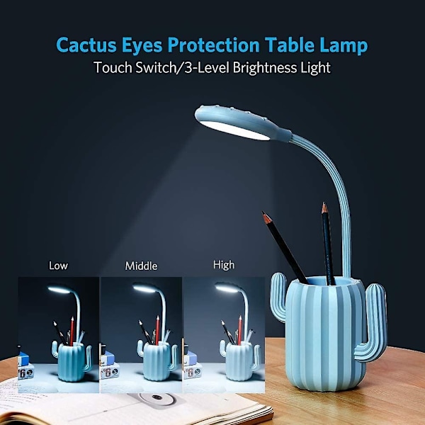 Bordslampa för barn, Dimmable Touch bordslampa, läslampa vid sängen - Perfet