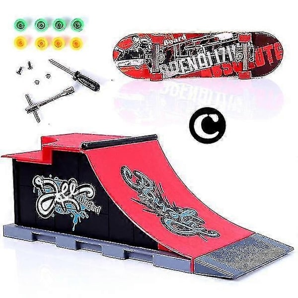 Finger Skateboards Skatepark Ramp Dele, Dæk, Sport Spil til Børn - Perfekt C