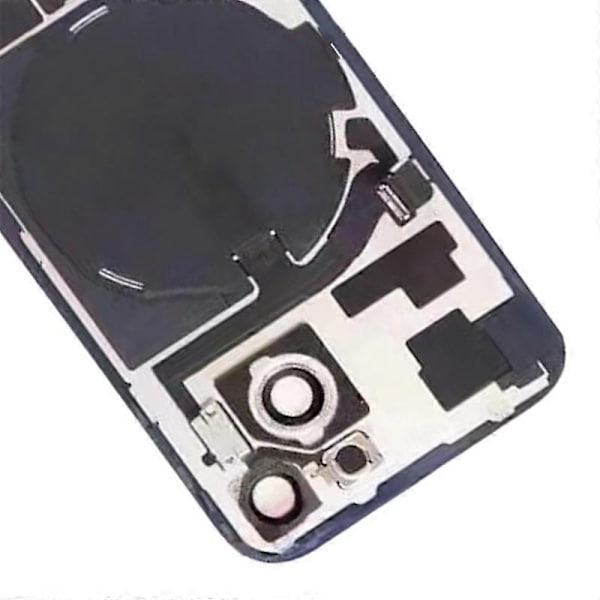 Lasi Akun Takakansi Yhteensopiva iPhone 15 -Perfet Black
