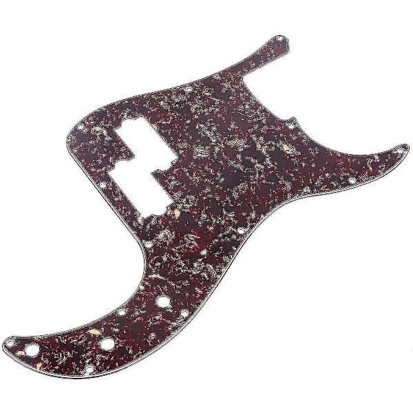 3 Lag Standard Pb P Bas Pickguard Ridseplade 13 Huller Pickguard Bas Dele Udskiftning (beige)-Perfekt Brown