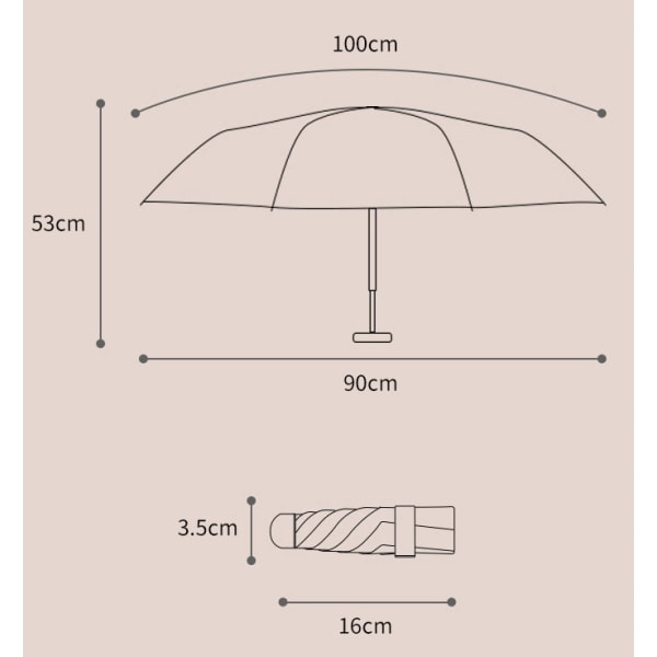 Sun Umbrella Capsule Umbrella - Aurinkosuoja ja UV-suoja - Perfet black