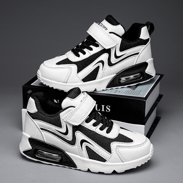 Drenge piger sneakers åndbare løbesko Mode sportssko 3Ab817 - Perfet BlackWhite 37