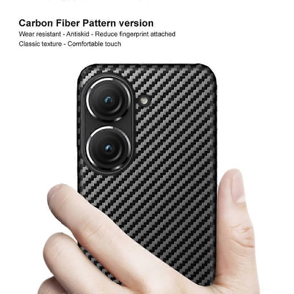 IMAK Karbonfiberdeksel Kompatibelt med Asus ZenFone 9 5G-Perfet