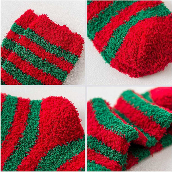 Dame Jul Fuzzy Socks Vinter Varme Hygge Sokker Bløde Fluffy Cartoon Monster Sokker Atletiske indendørs sokker til kvinder - Perfet