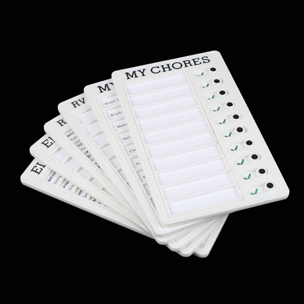Memo Plast Board Chore Chart Gjenbrukbar RV Sjekkliste Dagsplan - Perfet F