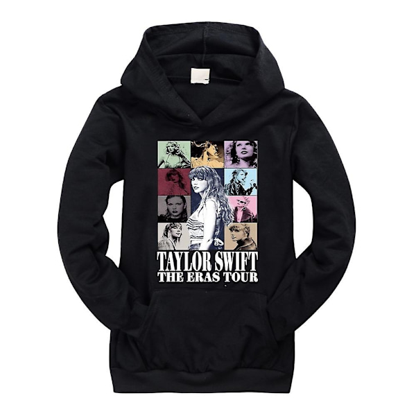 Barn & Tonåringar Pojkar Flickor Taylor Swift Tryckt Långärmad Sweatshirt Huvtröja Huvtröja Toppar - Perfekt Black 11-12 Years
