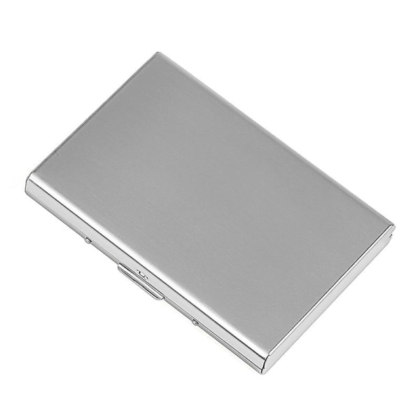 Muoti alumiininen antimagneettinen korttikotelo, naiset, miehet, metallinen lehmännahkainen Rfid-luottokortti organizer lompakko - Perfet black