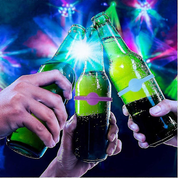 24 st Silikon Dryckesmarkörer, Vinglas Charm för Festglas Koppar Burkar Identifiering, Glasmarkörer för Dryck-Perfekt