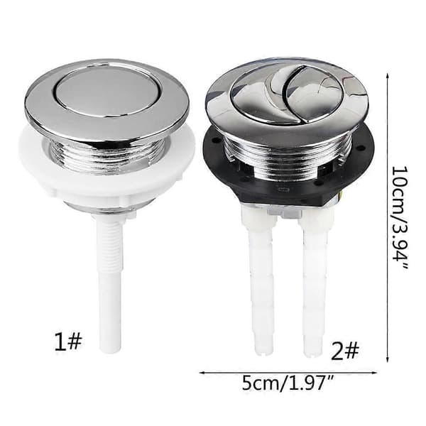 Universell toalettknapp Enkel/Dobbel knapp Spyleventil Erstatning Passer 38mm-Perfekt Single button