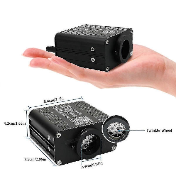 Helt ny 16w Twinkle Rgbw Fiber Optisk Stjärnhimmel Taklampor Kit Smart App Ljudstyrd Motor för Bil Stjärnklar Himmelfiber Optisk Ljus-Perfekt EU plug