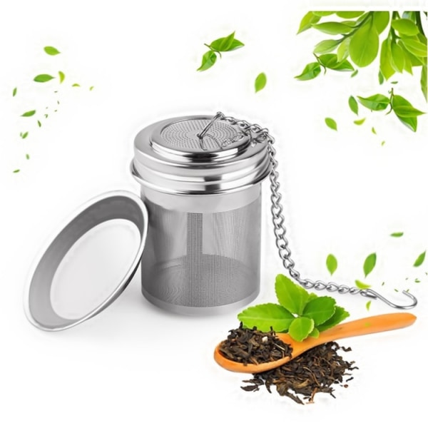 Tea Infuser Te Sil Mesh Tea Filter 304 Rostfritt stål Utsökt bikakedesign med förlängd kedjekrok att brygga - Perfet