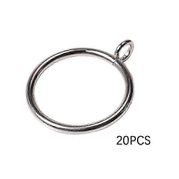 38mm Gardinringar Metall Öljett Draperiringar för Kök Sovrum-Perfet Silver 20pcs