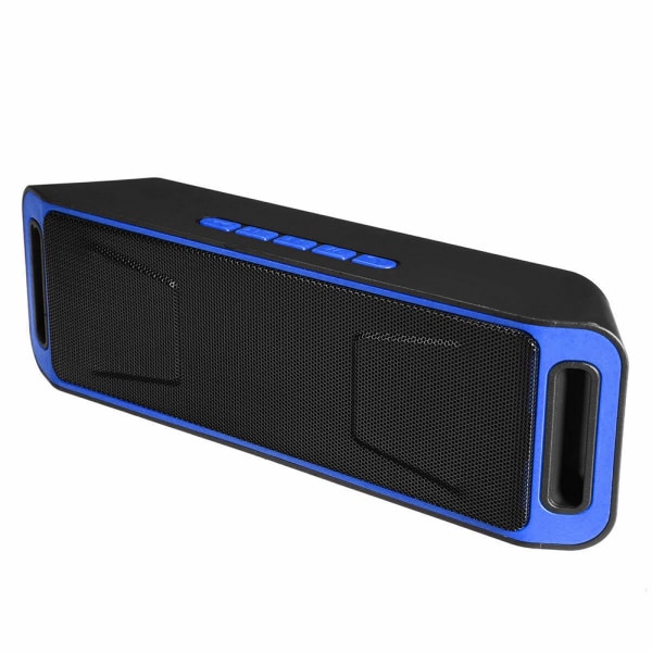 Langaton Bluetooth -kaiutin Super Bass USB Stereo Kannettava lahja - täydellinen blue