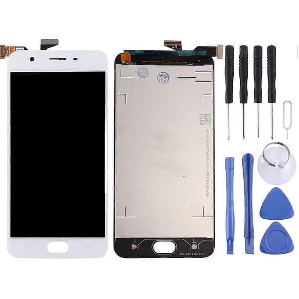 TFT LCD-skjerm kompatibel med OPPO A57 med digitaliserer, komplett montering - Perfekt White
