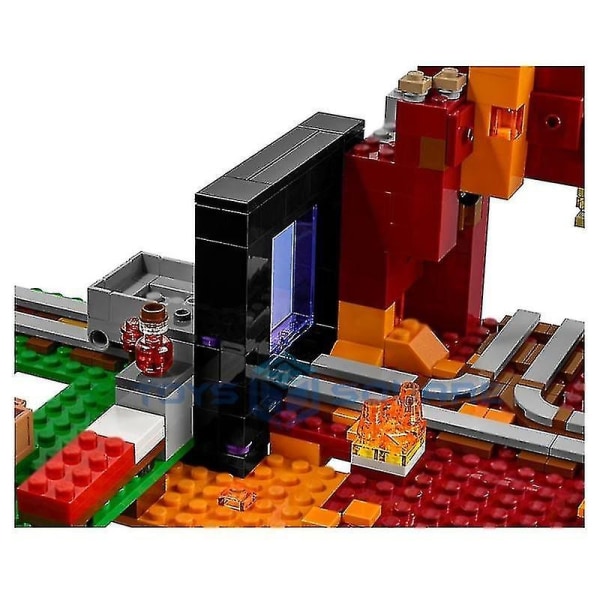 The Nether Portal Model Building Blocks With My World Actionfigurer Set Leksaker För Barn Barn Pojkar Flickor- Perfet
