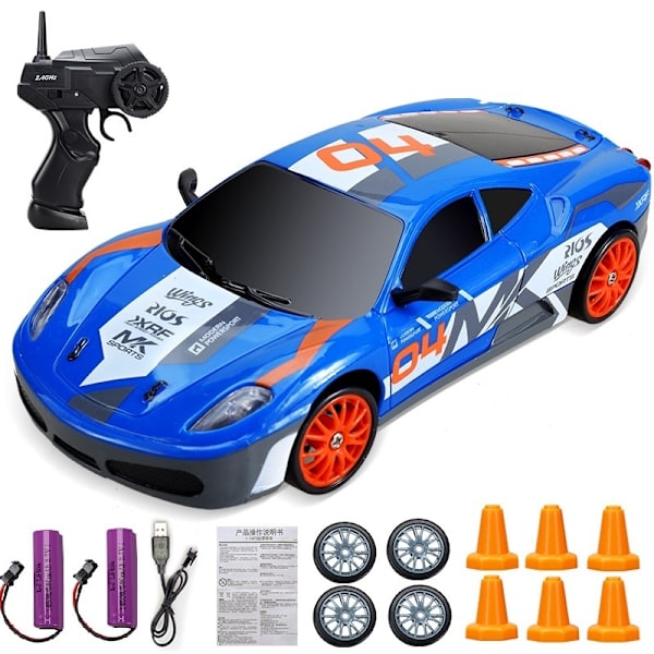 2,4G Drift Rc Car 4WD RC Drift Billeksaksfjärrkontroll GTR modell AE86 Fordonsbil RC Racingbilleksak för barn Julklappar- Perfet 09-2B