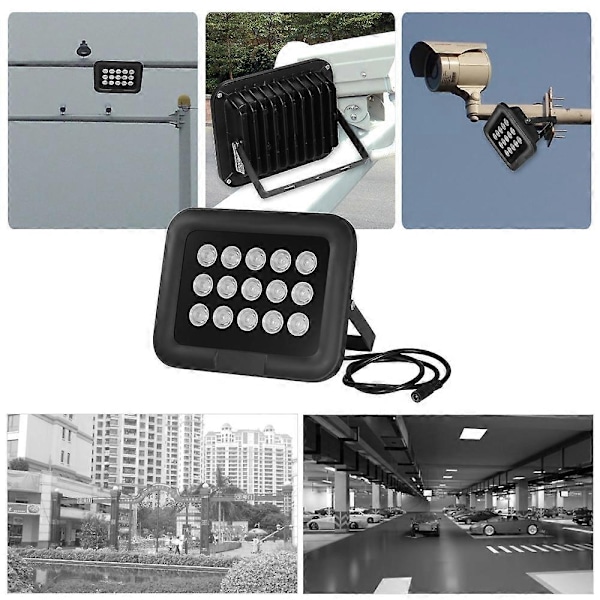 IR-belysning 6 stk. Array IR LED IR-belysning Nattesyn Bred Vinkel Lang Rækkevidde Udendørs Vandafvisende Til CCTV Sikkerhedskamera - Perfekt 15