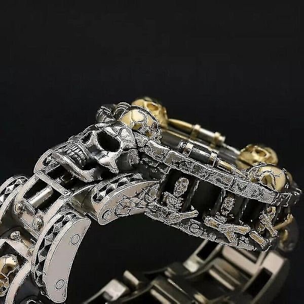 Gave til Halloween Mænds Skalle Ur Harpiks Elektronisk Rem Guld Urtav Legering Ure Armbåndsur Ny-Perfekt B