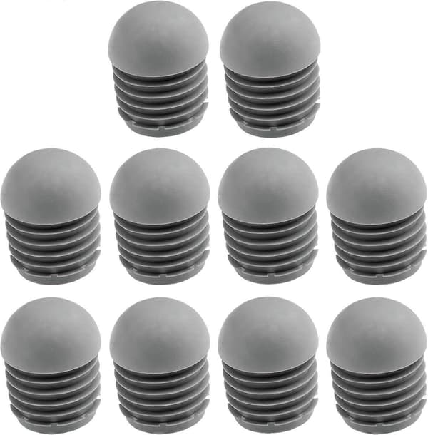 10x Runda Stolsrörskydd Halkfria Grå Möbelbenskydd, 25mm-Perfekt
