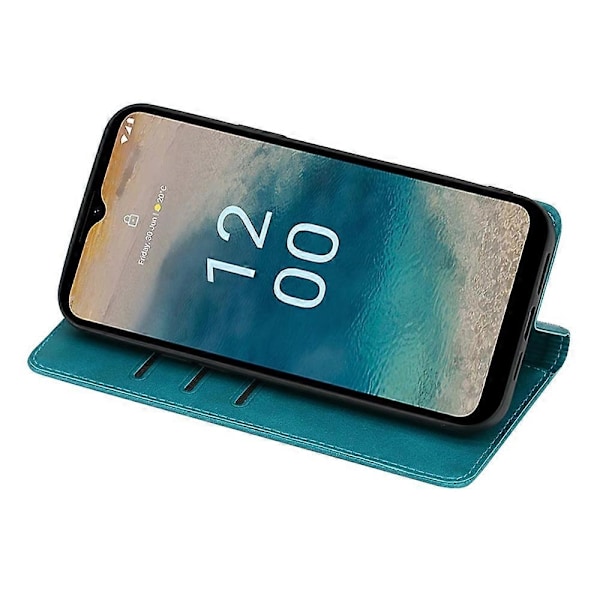 för Nokia C12 4G/C12 Pro/C12 Plus Magnetisk Stängning Ställ Telefonfodral PU Läder Plånboksfodral-Perfet Style C