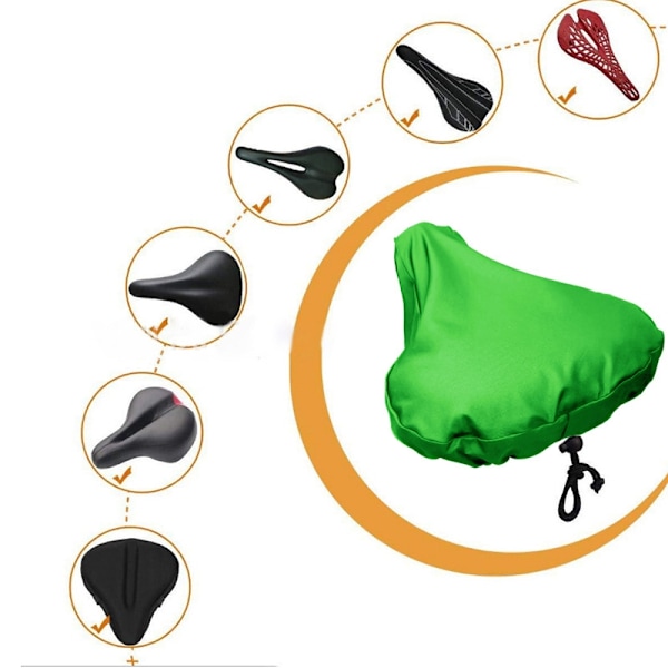 2-pack vattentätt sadelskydd med dragsko / Cykelsadel regnskydd - Perfekt MultiColor