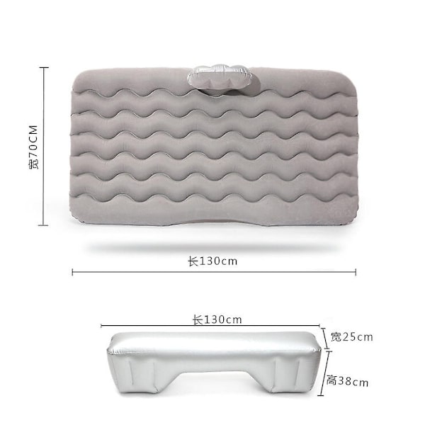 Bilsäng Luftmadrass Resesäng Fuktsäker Uppblåsbar Madrass Luftmadrass Bilsäte Soffa för Bilinredning med Luftpump-Perfekt Beige