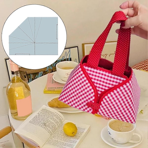 DIY Stoffbretting Matkurv Symal - Håndveske Symal - Bærbar Tote Bag Plassmatte Stoffbretting Matkurv Opplæring - Perfekt 10Inch
